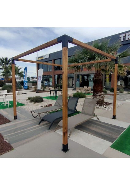 Düz Köşe Pergule ve Pergola Montaj Seti, Siyah, Dayanıklı ve Kolay Kullanım fiyatları