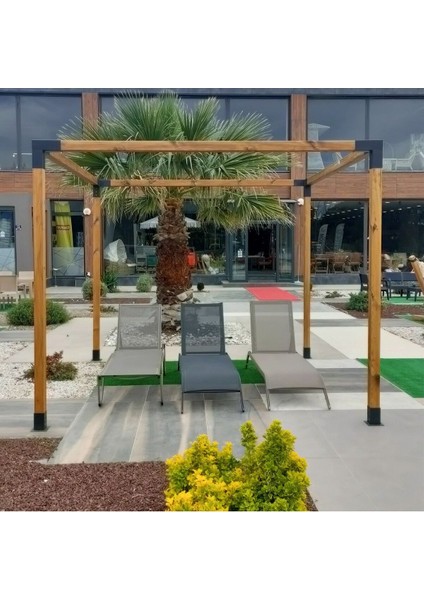 Düz Köşe Pergule ve Pergola Montaj Seti, Siyah, Dayanıklı ve Kolay Kullanım modelleri