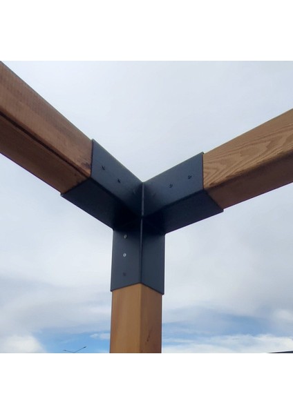 Düz Köşe Pergule ve Pergola Montaj Seti, Siyah, Dayanıklı ve Kolay Kullanım fırsatları