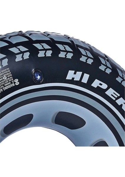 Sevimli Teker Desenli Şişme Simit 91 Cm, Deniz ve Lastik Desenli Renkli Simit