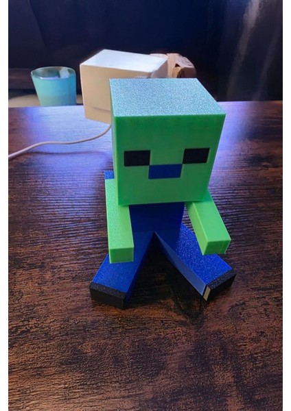 Renkli Minecraft ve Tavuk Tasarımlı Güzel Gece Lambası fırsatları