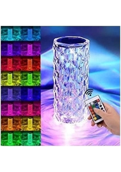 Renkli USB Şarjlı Dokunmatik Masa Lambası Kristal Elmas Tasarımı fiyatları