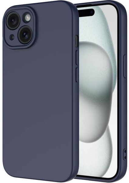 iPhone 15 Plus Kılıf Kılıf İçi Kadifeli Esnek Kadifon Lansman Premium Silikon Case Cover