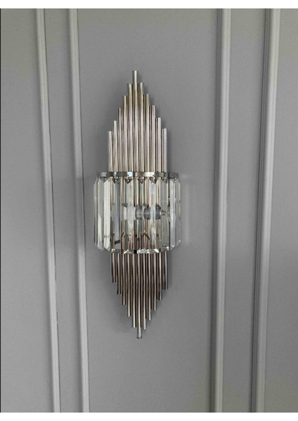 Krom Gümüş Renkli Duvar Aplikasyonu, Salon, Koridor, Otel ve Restoranlar Için Ideal fiyatları