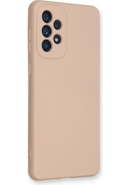 Samsung Galaxy A33 5g Kılıf Nano Içi Kadife Silikon - Pudra - YKD3589-3968