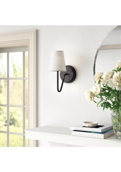 Vintage Tasarım Siyah Duvar Aplikası, Şık ve Özgün Dekoratif Parça fiyatları