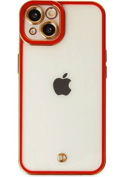 Newface iPhone 14 Plus Kılıf Liva Lens Silikon - Kırmızı fiyatları