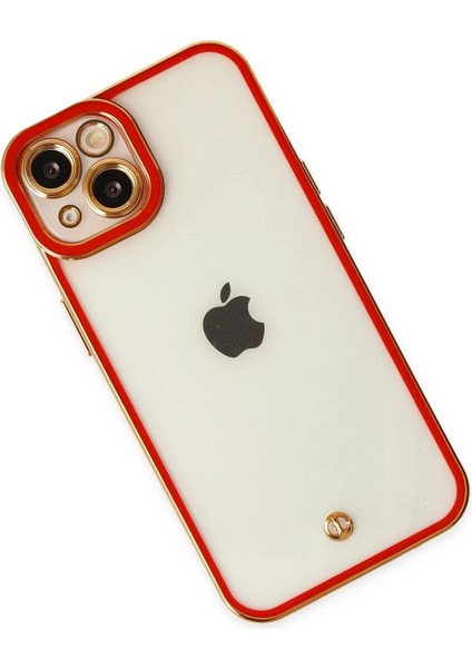 Newface iPhone 14 Plus Kılıf Liva Lens Silikon - Kırmızı modelleri