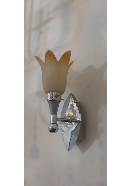 Şık Bej Modern Krom Aplik, Evinize Zarif Dokunuş.