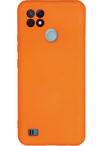 Realme C21 Kılıf Nano Içi Kadife Silikon - Turuncu - YKD4439-7063
