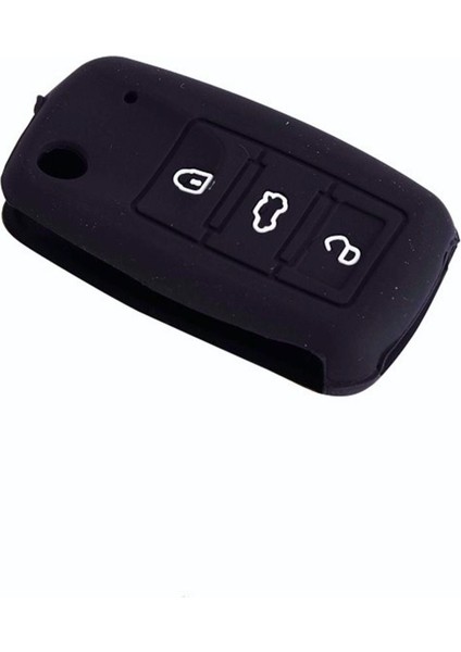 Siyah Silikon Anahtarlık, Volkswagen New Beetle Uyumlu, Şık ve Dayanıklı Aksesuar
