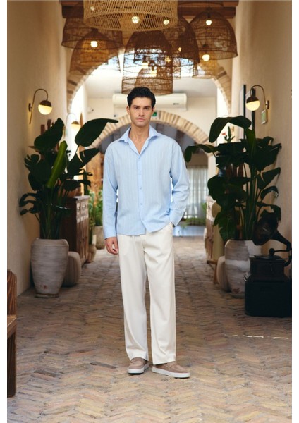 Arkit Erkek Çizgili Viskon Oversize Gömlek fiyatları