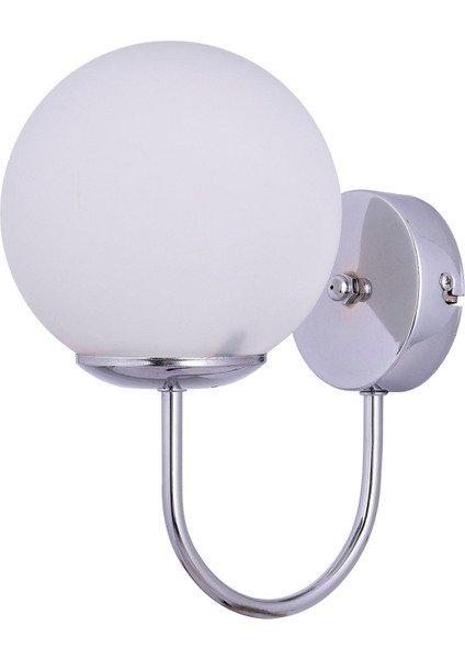 Şık Bej ve Krom Camlı Aplik, Zarif ve Modern Dekorasyon Parçası fiyatları