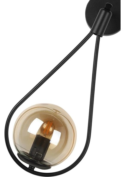 Şık Siyah Bal Cam Damla Aplik 1 Adet, Modern ve Zarif Tasarım. modelleri