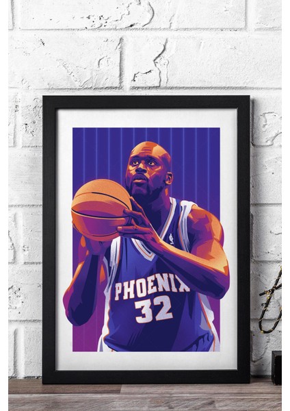 Shaquille O'neal Çerçeveli Tablo - Basketbol Nba Posteri Tablo