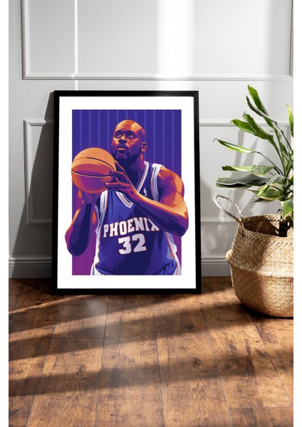 Shaquille O'neal Çerçeveli Tablo - Basketbol Nba Posteri Tablo fiyatları