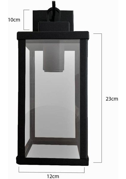 Kare Camlı Siyah Aplik ile Evinize Şıklık Katın