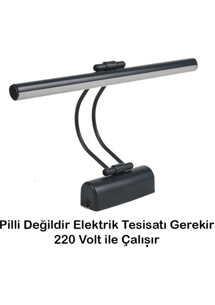 Elektrikli LED Aplik, Soft Beyaz Işık, Banyo, Çalışma Masası, Duvar Aydınlatma, Antrasit