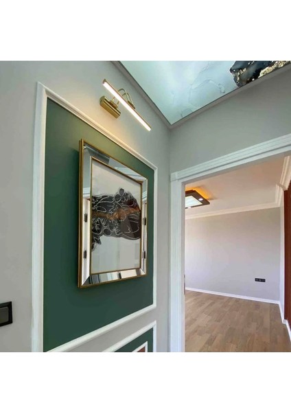 Elektrikli LED Aplik, Soft Beyaz Işık, Banyo, Çalışma Masası, Duvar Aydınlatma, Antrasit