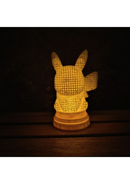 Sevimli Pikachu LED Tealight Lamba, Sıcak Sarı Işık, Yumuşak ve Şık Tasarım