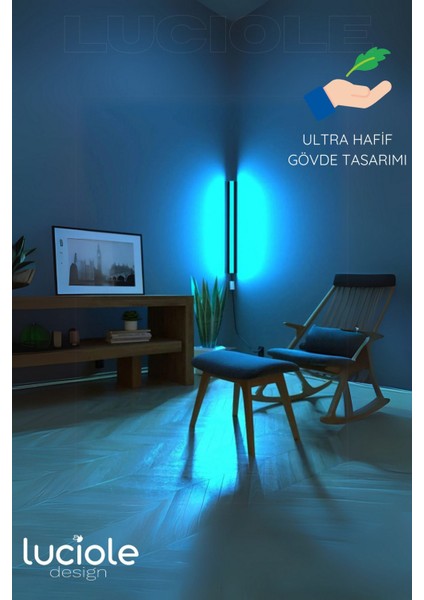 Uzaktan Kumandalı 16 Renkli LED Aplik Işık, 4 Animasyon, Yapışkanlı Köşe LED Işık indirimleri