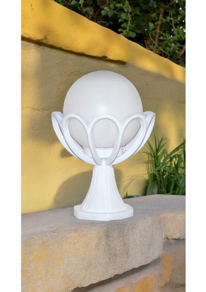 Beyaz E27 Duylu Dekoratif Bahçe Duvar Armatürü, Papatya Tasarımı fiyatları