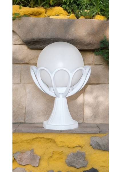 Beyaz E27 Duylu Dekoratif Bahçe Duvar Armatürü, Papatya Tasarımı modelleri