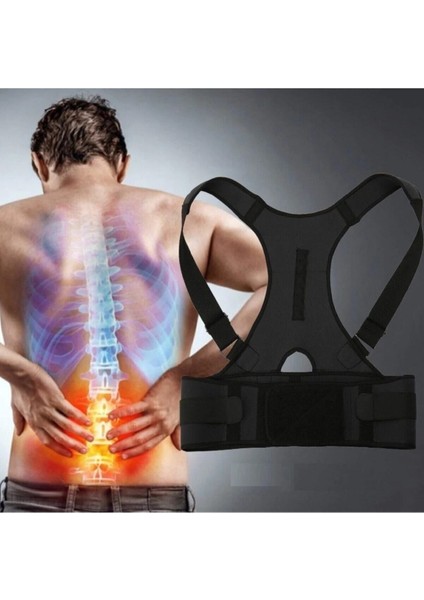 Unisex Siyah Dik Duruş Korsesi, Rahat ve Destekleyici Tasarım fırsatları