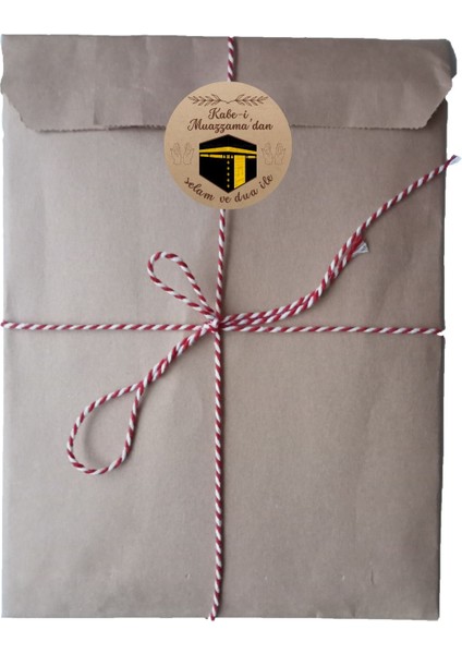 Hac Umre Hediyelikleri Için Çıkartma Kutu ve Ambalaj Etiketi (20 Adet) Sticker modelleri