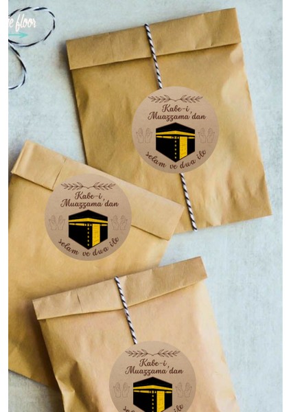 Hac Umre Hediyelikleri Için Çıkartma Kutu ve Ambalaj Etiketi (20 Adet) Sticker