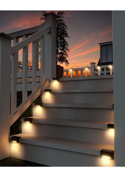 4'lü Güneş Enerjili Su Geçirmez Köşebent LED Aydınlatma Seti