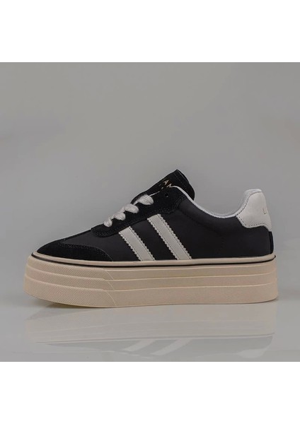 Angela Kadın Yüksek Taban Siyah Sneaker Ayakkabı 121230025 fiyatları