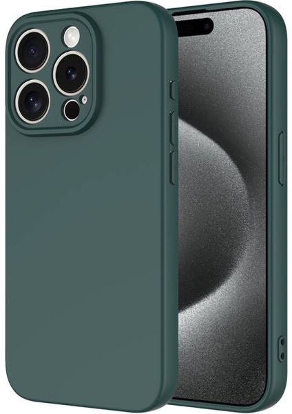 iPhone 15 Pro Max Kılıf Kılıf Içi Kadifeli Esnek Kadifon Lansman Premium Silikon Case Cover