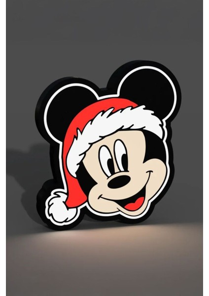 Yılbaşı Temalı Çok Renkli Mickey Mouse Gece Lambası, Ortama Neşe Katar