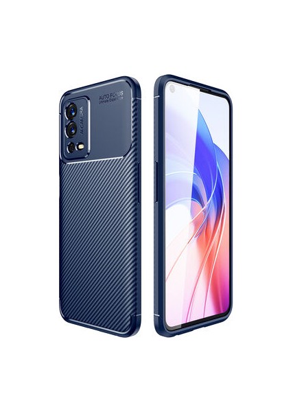 Oppo A55 4g Kılıf Karekarbon Desenli Şık ve Dayanıklı Torvex Premium Silikon Kapak