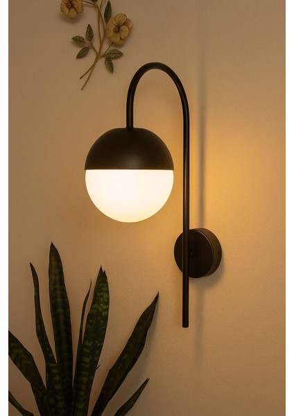 Şık Siyah Duvar Aydınlatması, Modern Tasarım, Ev ve Ofis Dekoru