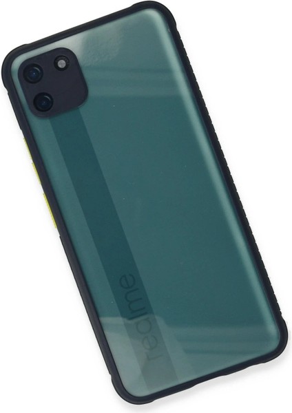 Realme C11 Kılıf Miami Şeffaf Silikon - Lacivert - YKD7114-9118 modelleri