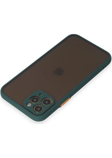 iPhone 11 Pro Kılıf Montreal Silikon Kapak - Yeşil - YKD1776-3833