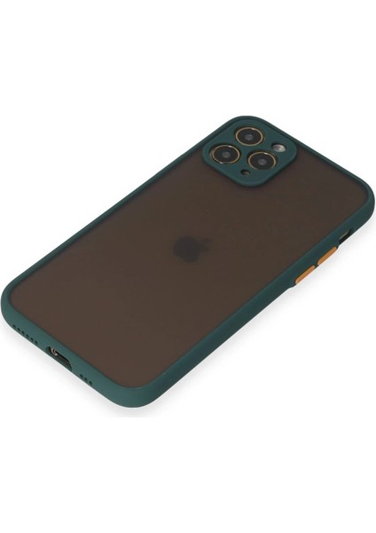 iPhone 11 Pro Kılıf Montreal Silikon Kapak - Yeşil - YKD1776-3833