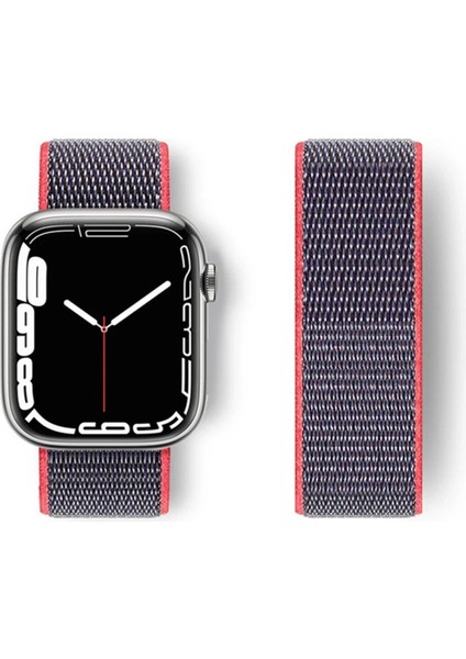 Apple Watch 42MM Hasırlı Cırtcırtlı Kordon - Pembe - YKD3035-2844