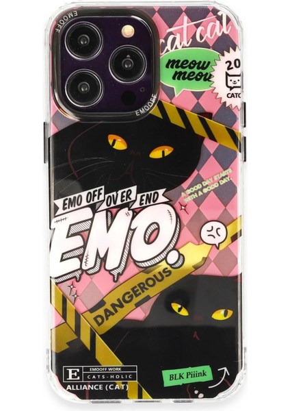 iPhone 14 Pro Max Kılıf Cat Desenli Kapak - Cat - 2 - YKD6548-8472