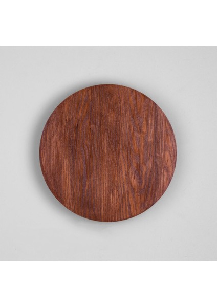 Doğal Ahşap Yuvarlak Duvar Aplik, Rustik Tasarım, 220 V, Kütük Görünüm