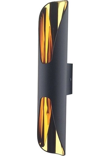 Şık Siyah Duvar Apliği Günışığı Ampüllü Ev Ofis Dekoru