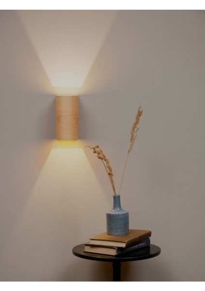 Şık Çift Yönlü Ahşap Duvar Aplikası, Yansıtıcı Tasarım, GU10 Duy, Modern Dekor fiyatları