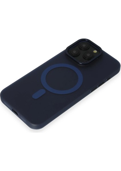 iPhone 15 Pro Kılıf Lodos Magneticsafe Mat Kapak - Mavi - YKD2255-6592