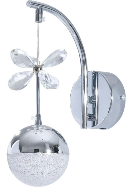 Krom LED Aplik, 3 Işık Seçeneği, Pilsiz, Elektrikli, Şık ve Modern Tasarım fiyatları