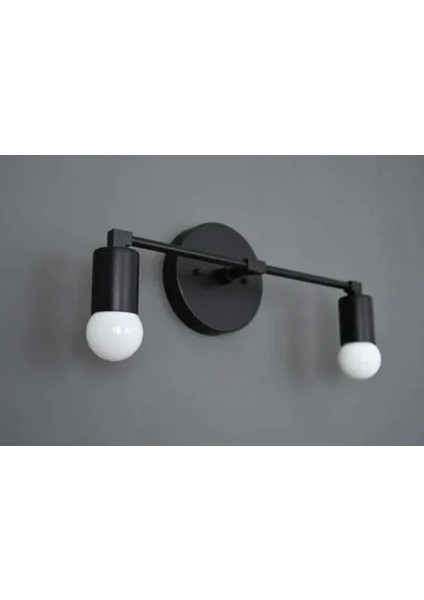 Modern Ikili Metal Duvar Aplik, Şık ve Zarif Tasarımıyla Evinizin Atmosferini Tamamlar.