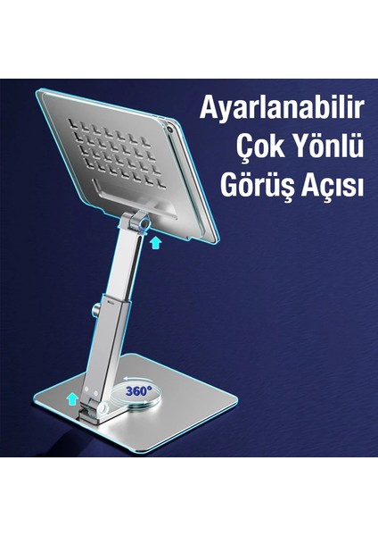 Ally H06 360° Dönebilen Yükseklik Ayarlı Masa Üstü Tablet STANDI-(1903) - YKD1490-2213