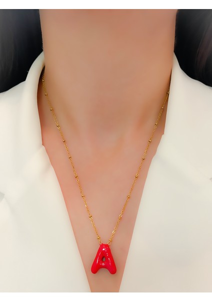 Çelik Kolye A Harfli Kolye Renkli Balon Harf Kolye fiyatları