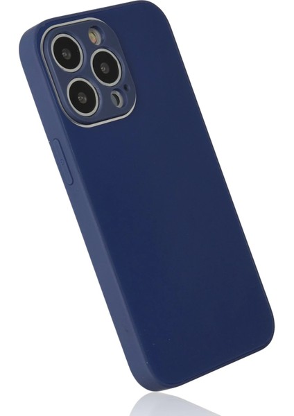 iPhone 14 Pro Kılıf Glass Kapak - Lacivert - YKD4000-3025